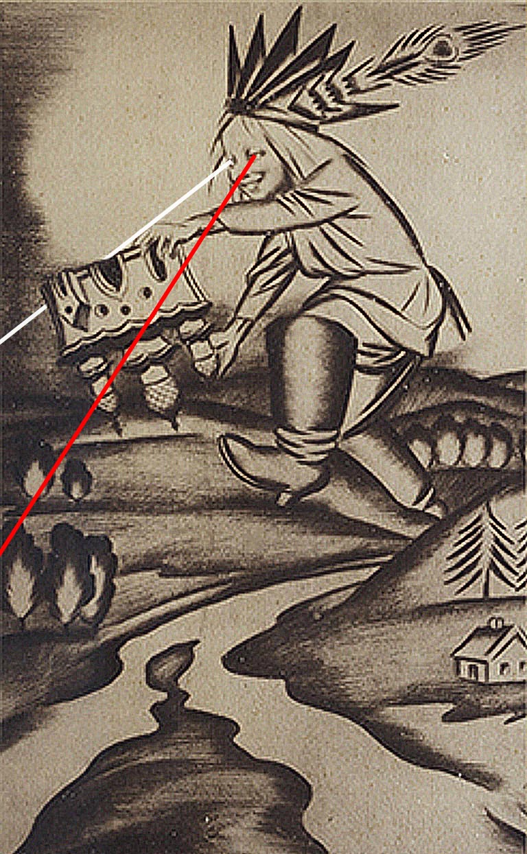 Ilustracja prezentująca Jurka stawiającego cerkiew do góry nogami